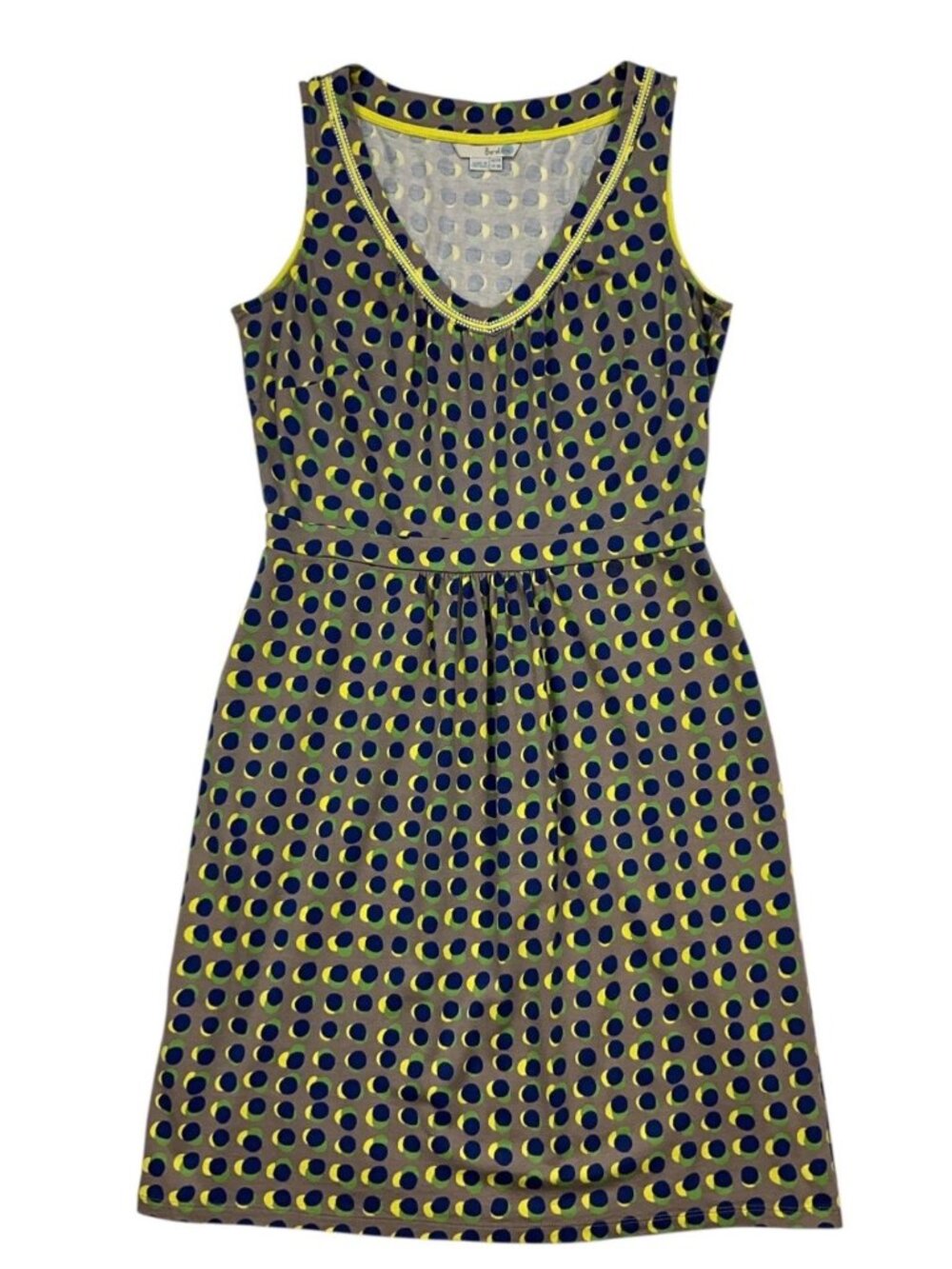 Boden Driftwood Sienna Jersey Tank Dress 8R Polka Dot - Picture 13 of 13